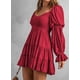 thumbnail image 3 of Vestido de verano Dokotoo Red para mujer con cuello descubierto, 3 of 7