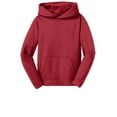 thumbnail image 5 of Sport Tek Teen Unisex Regular Plain Long Sleeves Pullover Deep Red Small, 5 of 6