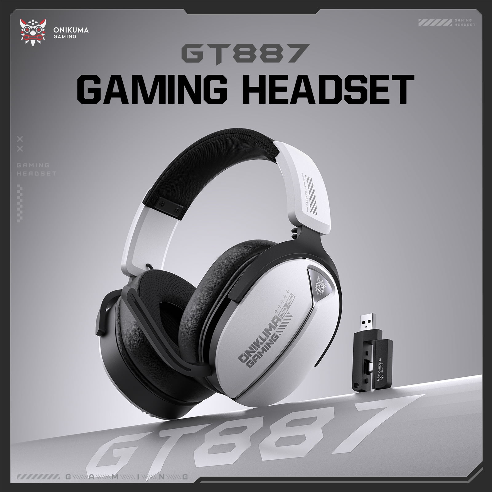 Siivton Wireless Gaming Headset with 60H Playtime, Bluetooth 5.4 & 2.4G Dual Mode, 950mAh Battery, Noise-Canceling Mic for PC,PS4,PS5,Switch,Mobile