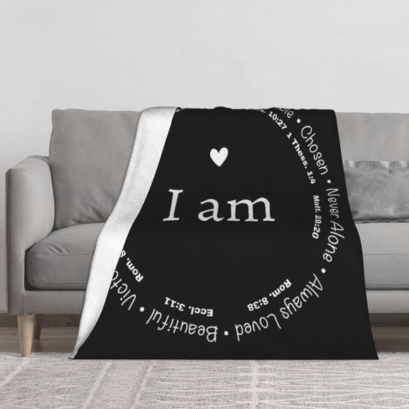 I Am Created Strong Amazing Capable Flannel Throw Blanket Soft Blankets for Bed Sofa
