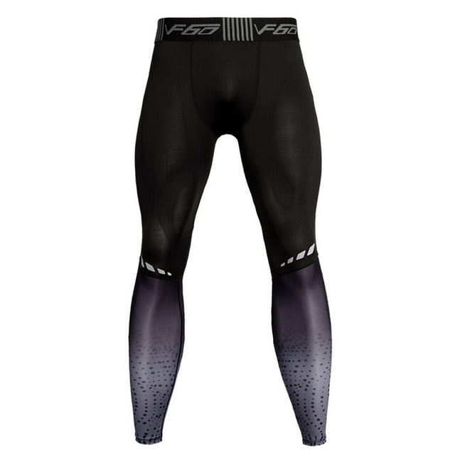 Pantalones deportivos de compresión para hombres Medias de yoga Medias Pantalones de running para ejercicios de gimnasia - M (gris)