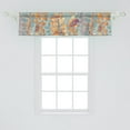 thumbnail image 2 of Nature Window Valance, Repetitive Leaves Pattern in Warm Colors Watercolor Illustration, Curtain Valance for Kitchen Bedroom with Rod Pocket, 54" X 18", Pale Orange and Earth Yellow, by Ambesonne, 2 of 2