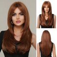 thumbnail image 1 of Yanonmyfd Black Wigs for Women Long Wig with Bangs Natural Straight Wigs Synthetic Hair Heat Resistant Wigs for Daily Party Cosplay Wear, 1 of 38
