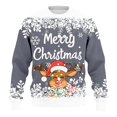 thumbnail image 6 of Merry Christmas Sweatshirt for Men Long Sleeve Crewneck Loose Casual Cute Reindeer Print Pullover Sweatshirts, 6 of 8