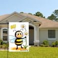 thumbnail image 2 of Amhnf Cute Bee Holding Daisy Flower Garden Flag For Home Outdoor Garden Yard Decor 12x18 inch, 2 of 5