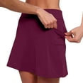 thumbnail image 2 of Shorts Skorts for Women Summer Elastic High Waisted Mid Waist Skort Active Skirt Casual Beach Shorts with Pockets S-5XL, 2 of 7