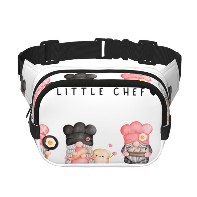 Easygdp Baker Gnome Fanny Packs para Mujeres y Hombres, Bolsa de Cinturón, Bolsos de Cruz para Trabajo/Correr/Senderismo