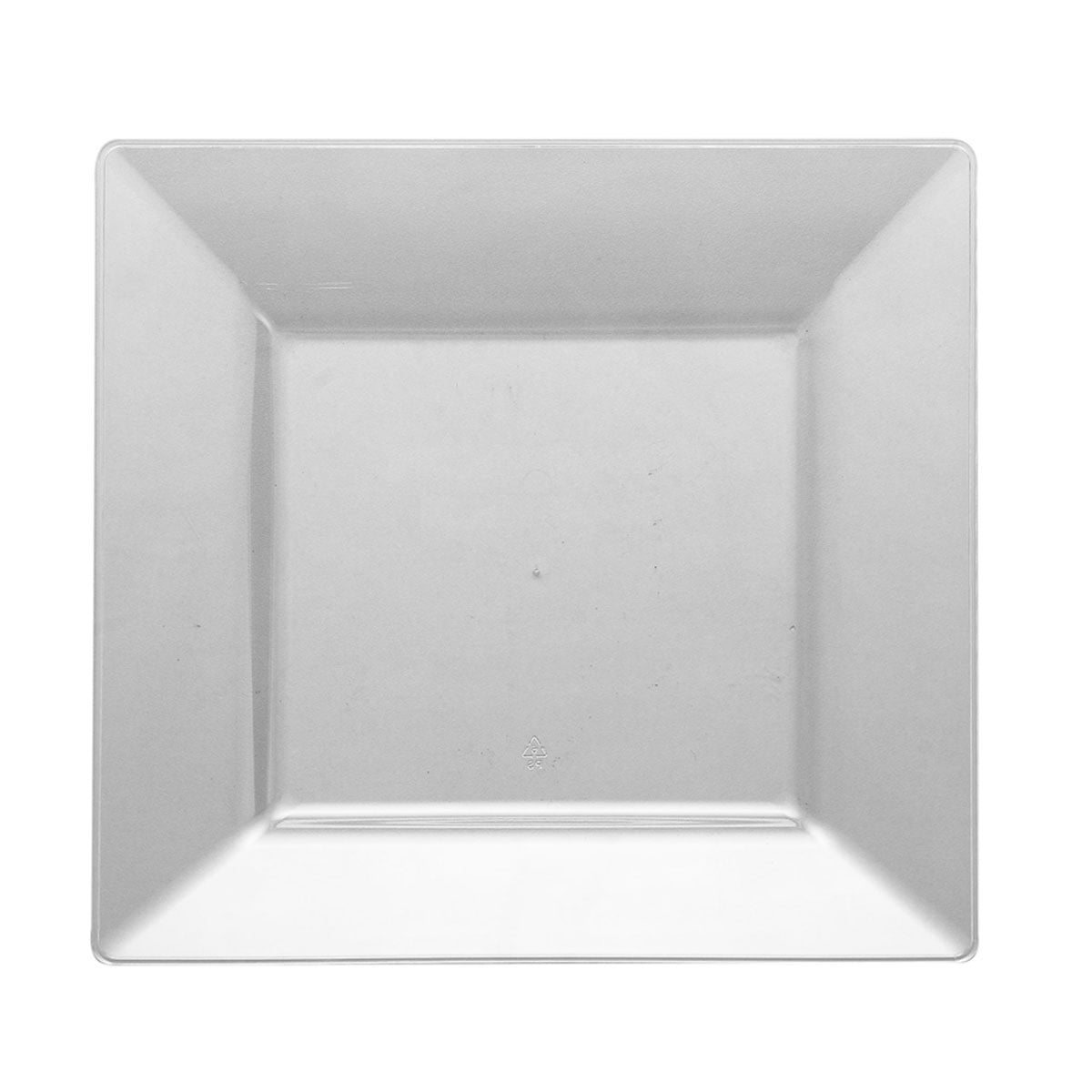 6 1/2" Dia. Clear Plastic Square Dessert Plates,Pack of 10 EA