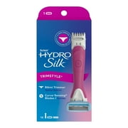 Schick Hydro Silk TrimStyle Waterproof Bikini Trimmer for Women, Includes 1 5-Blade Razor Handle & 1 Razor Blade Refill