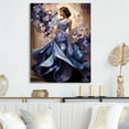 thumbnail image 2 of Designart "Purple Woman Stylish Dress II" Fashion Illustration Metal Wall Decor, 2 of 5