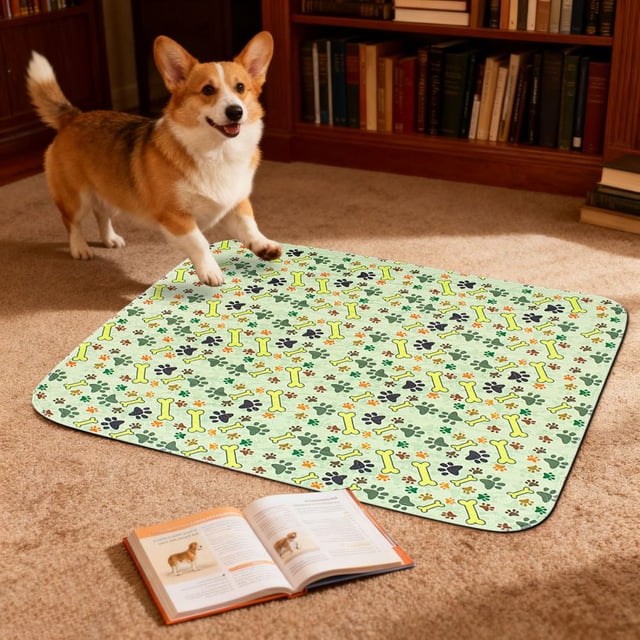 Feltree Reusable Washable Dog Pee Pads 28x32 Inch Absorbent Leak-Proof Puppy Pads for House Training, Travel, Crate, and Home Use with Non-Slip Backing