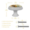 thumbnail image 5 of PhooArto Rustic Farmhouse Sunflower Pattern 4 PCS Crystal Glass Cabinet Knobs, Drawer Kitchen Cabinets Dresser Cupboard Wardrobe Pulls Handle - Glowing in the Dark, 5 of 7