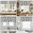 thumbnail image 2 of Vintage Hydrangea Valances for Window 2 Pack, Blue Pastoral Botanical Flower Leaf Linen Window Valance Curtains for Kitchen, Rod Pocket Short Curtains for Bathroom Bedroom Decor, 42" x 18", 2 of 2