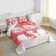 thumbnail image 3 of Homewish Xmas Snowman Full Size Comforter Sets 3-Piece for Teens Boys Girls,Happy New Year Bedding Comforter Set,Merry Christmas Lightweight Bedding Sets,Super Cozy Room Decor,Reversible, 3 of 8