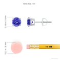 thumbnail image 2 of ANGARA Natural Basket-Set Round 1 ct Tanzanite Studs in 14K White Gold for Women (Size-5mm) | December Birthstone, Birthday, Anniversary, Jewelry Gift for Women | Natural Tanzanite Earrings, 2 of 10