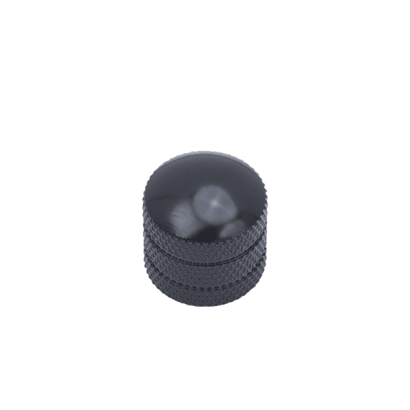 LOOKSEVEN 1-4 Pcs 18-Splines 6mm Metal Guitar Dome Top Volume Tone Knobs 3 Colors- Black (1 Pcs)
