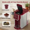 thumbnail image 3 of Jesslyn 3 in 1 Single Serve Coffee Maker: Coffee Machine Compatible with K Cup Capsules & Grounds, Instant Coffee Pot, Tea Maker Brewer - Removable 50 Oz Water Reservoir, 120V 1150W, Black, 3 of 6