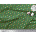 thumbnail image 2 of Soimoi Green Poly Georgette Fabric Colorful Dots Printed Craft Fabric by the Yard 52 Inch Wide, 2 of 3