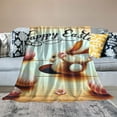 thumbnail image 2 of Nawypu Easter Throw Blanket Warm Fuzzy Plush Blanket Flannel Bed Blanket Bunny Tail Easter Eggs Rabbit Spring Flowers Lightweight Throw Blanket for Sofa Bed Couch, 2 of 6