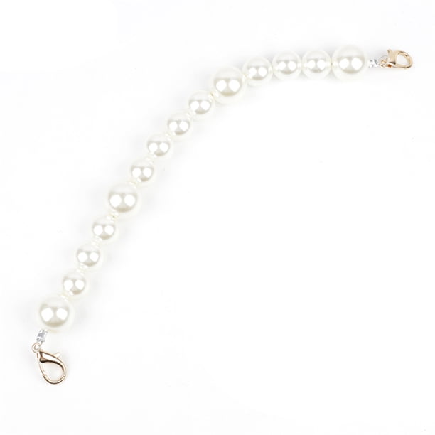 Qarigey 2 uds. De accesorios de cadena de perlas de moda, cadena de teléfono de perlas de imitación blanca lisa, decoración del Día de San Valentín, Bolsas de mensajero y de hombro Tipo 2
