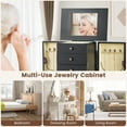 thumbnail image 6 of Patiojoy Black Jewelry Cabinet Armoire Storage Box Chest Standing Dressing Organizer w/ Mirror, 6 of 8