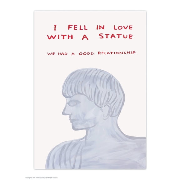 Postcard - Funny A6 Print - Funny Fell In Love Statue