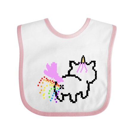 

Inktastic Pixel Unicorn Butt Gift Baby Boy or Baby Girl Bib