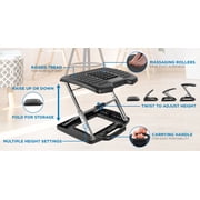 Mount-It! Under Desk Footrest, Adjustable Height/Angle and Massaging Rollers