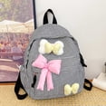 thumbnail image 2 of HJYCHN Kindergarten Backpack Plaid Bow Design Lightweight Daypack for Kids Boys Girls Daily School School Backpack for Girls Black One Size, 2 of 3
