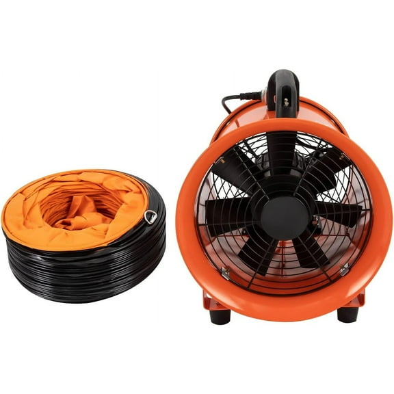 110V 320W Utility Blower Fan 10Inch Paint Booth Exhaust Fan 3300RPM Industrial Tube Axial Duct Fan 5-185℉ Free Standing Paint Fumes Exhaust Extractor Fans for Warehouse Workshop