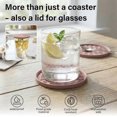 thumbnail image 5 of Silicone Coasters for Drinks[4 Pack]- Cup Mat for Tabletop Protection-Non-Slip, Non-Stick, Coffee Table Decor, Great Gift for Valentine's Day or Anniversary, Pink, 5 of 6