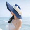 thumbnail image 4 of Sombrero de paja para niña, sombrilla para vacaciones, playa, protección solar, gorra plegable transpirable, fresca, H248, 4 of 4