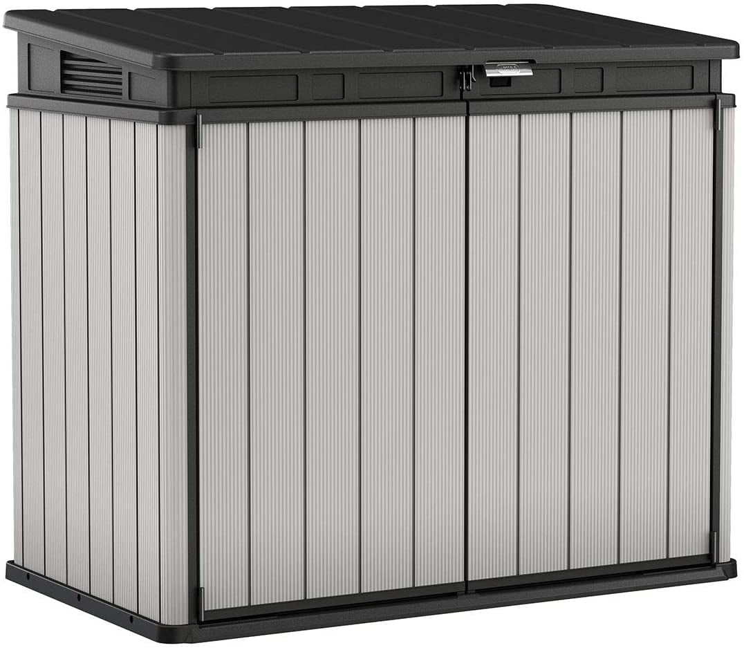 Keter 240790 Premier XL Outdoor Horizontal Storage Shed Grey