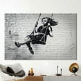 thumbnail image 2 of Banksy Girl On Swing, 3D Printed Canvas, Large Wall Art, Printed Canvas, Street Canvas Decor, Swing Girl Canvas Poster, Graffiti Art, Canvas Wall Decor - 5P-Gallery Wrapped, 2 of 9