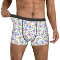 thumbnail image 2 of Kdxio Men's Boxer Briefs with Butterflies on Polka Dots Print - Comfortable and Breathable Underwear for Everyday Wear, 2 of 7