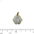 thumbnail image 2 of 18K  Yellow Gold Pave Flower Pendant (11mm / 17mm with Bail), 2 of 3