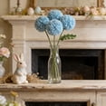 thumbnail image 1 of Ramo de flores de hilo hecho a mano – Arreglo floral artificial de crisantemos con pompones tejidos para decoración del hogar, centro de mesa, regalo de primavera, 1 of 6