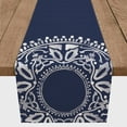 thumbnail image 3 of Creative Products Navy Boho Circle 16 x 72 Poly Twill Table Runner, 3 of 3