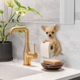 thumbnail image 4 of Porte-papier Hygiénique pour Chien, Porte-Rouleau de Toilette en Résine 3D pour Chiot, Organisateur Réaliste de Serviettes pour Rouleaux Standard, Mignon Distributeur de Mouchoirs Mural Chihuahua avec Étagère de Rangement, pour Déco de Cuisine et Salle de Bain, 4 of 8