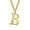 Gold B, variant on PAURO Initial Necklaces Stainless Steel A-Z Letter Pendant Couple Necklace for Men Women Silver B