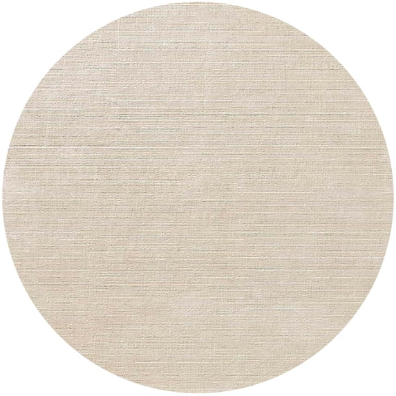 Ahgly Company Indoor Round Mid-Century Modern Wheat Beige Solid Area Rugs, 7' Round
