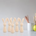 thumbnail image 2 of 10pcs Unfinished Wooden Peg Dolls Peg Rabbit Wooden Figures Blank Peg Doll Rabbit For Diy, 2 of 8