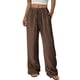 thumbnail image 3 of TaTaai Spring Autumn Solid Color Women Straight Leg Pants Elastic Waist Pocket Design Machine Washable No Fading Versatile Casual Daily Full Length Trousers Gift, 3 of 9