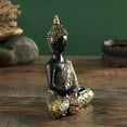 thumbnail image 2 of Estatua de Buda sentada tailandesa de 13 cm en resina sintética, 2 of 3