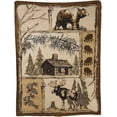 thumbnail image 2 of Wild Animals Blanket Bear Deer Plush Throw Blanket Super Soft Cozy Warm Fleece Cabin Wildlife Bedding Blanket Gifts for Kids Girls Boys Women 40"X50", 2 of 6