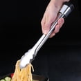 thumbnail image 2 of Tnarru 2x Stainless Steel Salad Tongs BBQ Kitchen Cooking Food Serving Utensil Tool M, 2 of 8
