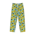 thumbnail image 6 of Uemuo Lemon Pattern Men's Wide Leg Palazzo Lounge Pants with Pockets Light Weight Loose Comfy Casual Pajama Pants-Medium, 6 of 9