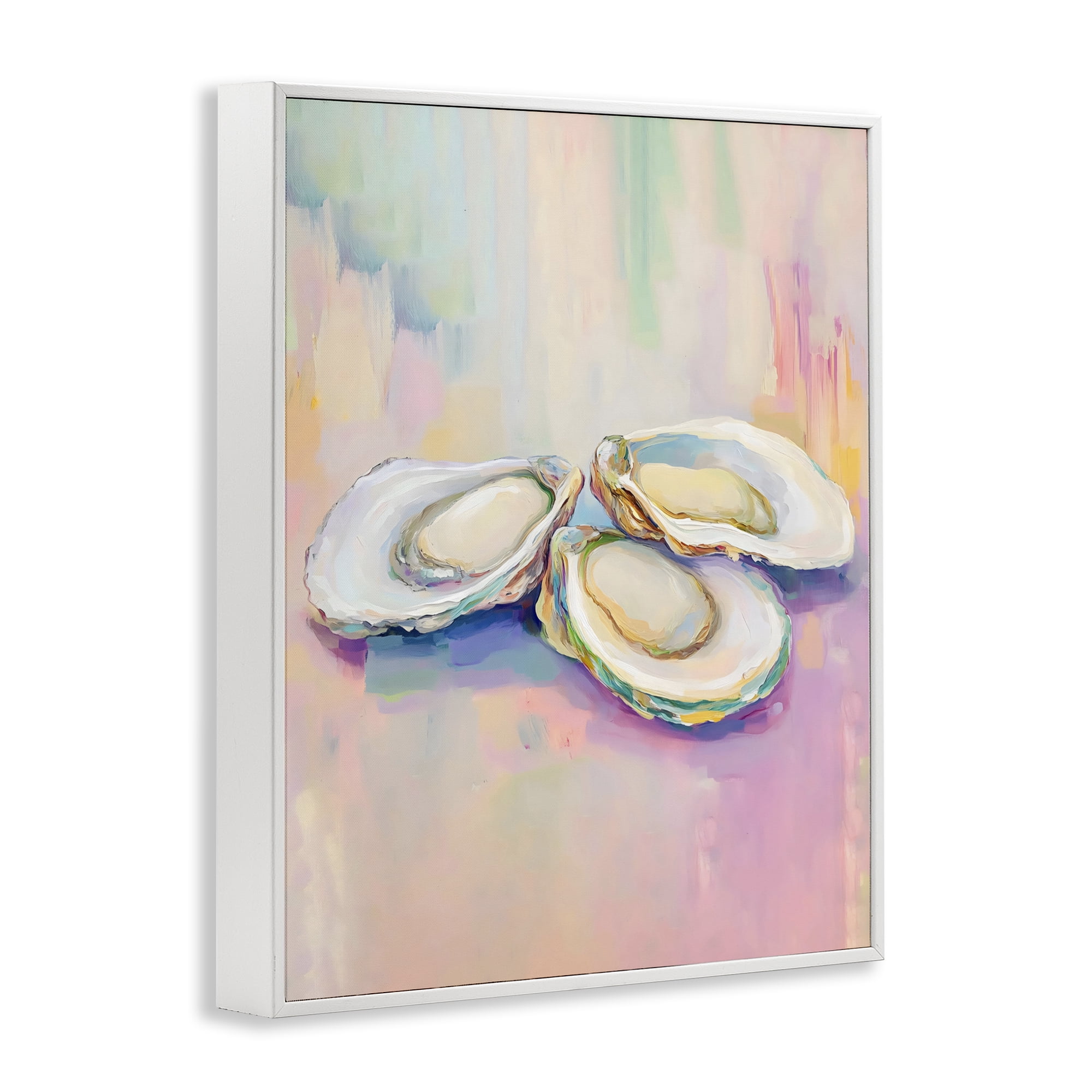 Stupell Industries Pastel Oysters Harmony White Framed Giclee Art, design by The Prints Vibe