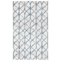 SAFAVIEH Amelia Floella Geometric Distressed Area Rug, Grey/Blue, 3' x 5'