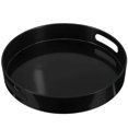 thumbnail image 2 of Round Shape Serving Tray For Home Use 35.00x35.00x5.70cm Black Plastic Decorative Object Holder 1pack, 2 of 2